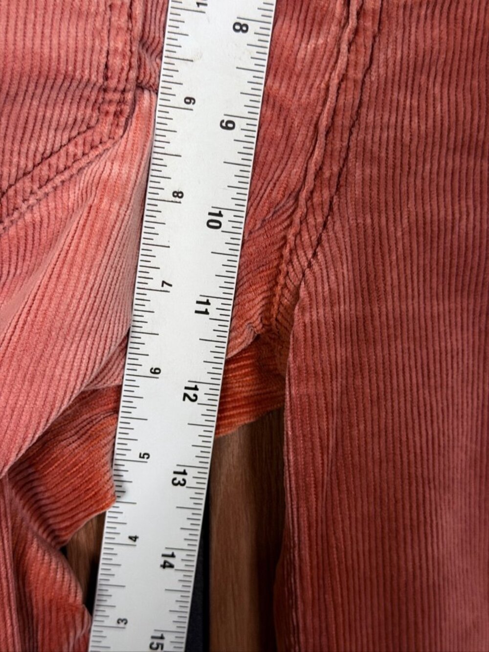 Pilcro Pants 26 Womens Orange Corduroy Wide Leg Carpenter Stretch - Picture 4 of 9